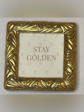 FabFitFun Gold Ornate Picture Frame 4x6 “Stay Golden” Decor